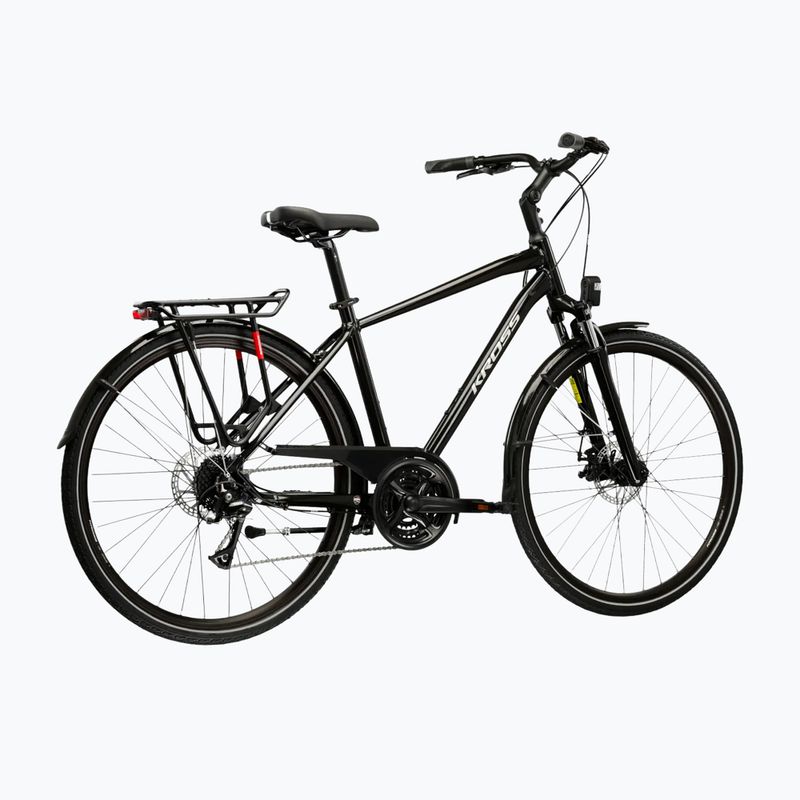Trekking kerékpár KROSS Trans 3.0 black/grey/gloss 3