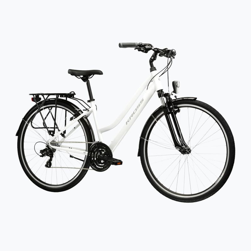Női trekking kerékpár KROSS Trans 1.0 In white/grey/gloss 2