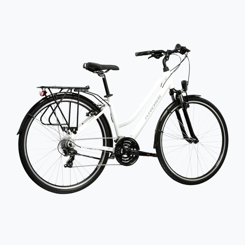 Női trekking kerékpár KROSS Trans 1.0 In white/grey/gloss 3