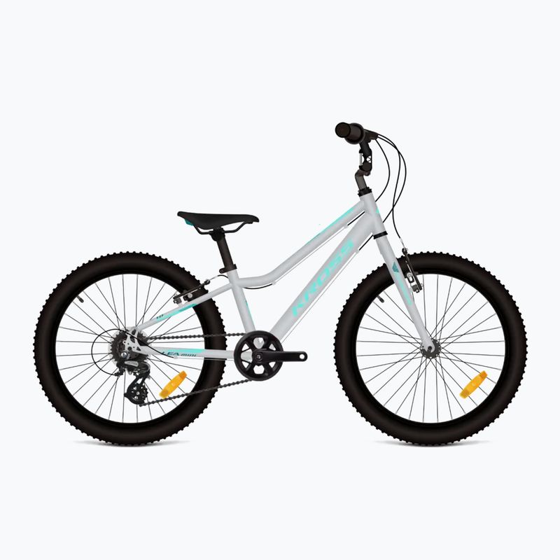 Gyermekkerékpár KROSS Lea Mini 1.0 silver/turquoise/gloss