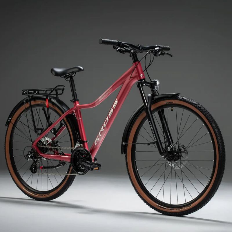 Női mountain bike KROSS Lea X200 Eq W 27.5 pink/silver/matte 11