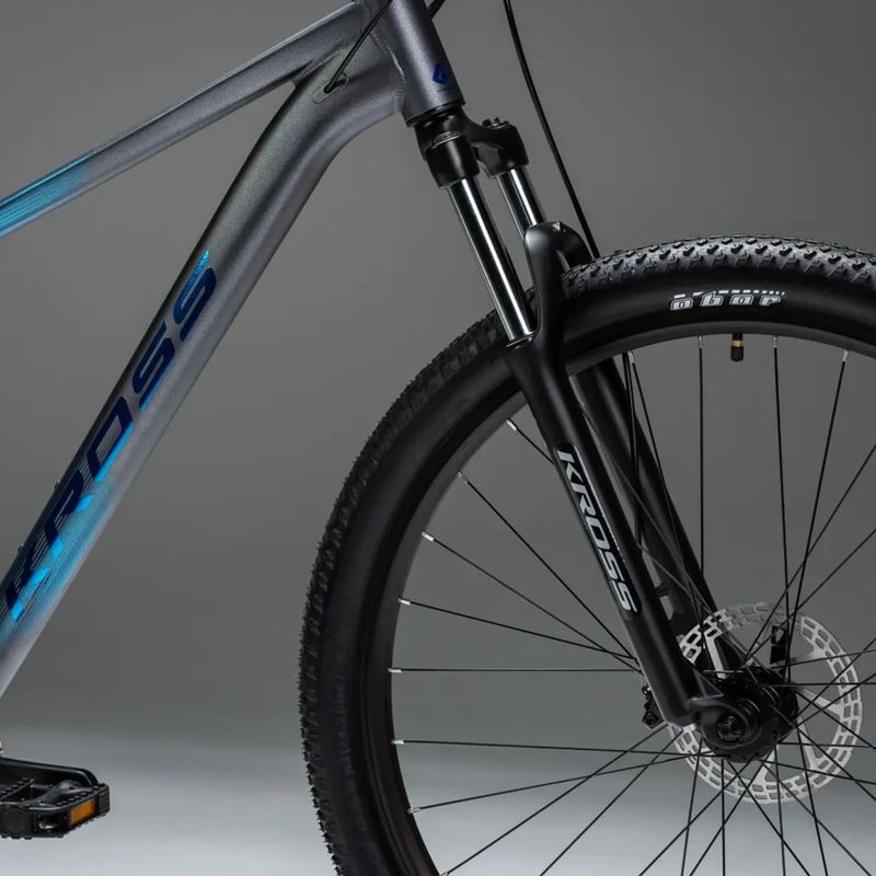 Hegyi kerékpár KROSS Hexagon X200 29" grey/blue/matte 17