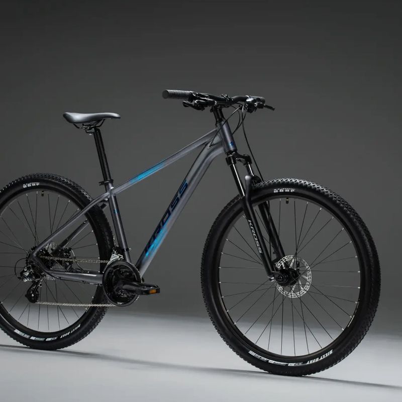 Hegyi kerékpár KROSS Hexagon X200 27,5" grey/blue/matte 12