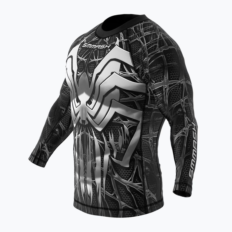 SMMASH Venomous férfi hosszú ujjú rashguard fekete-fehér RSO3 3