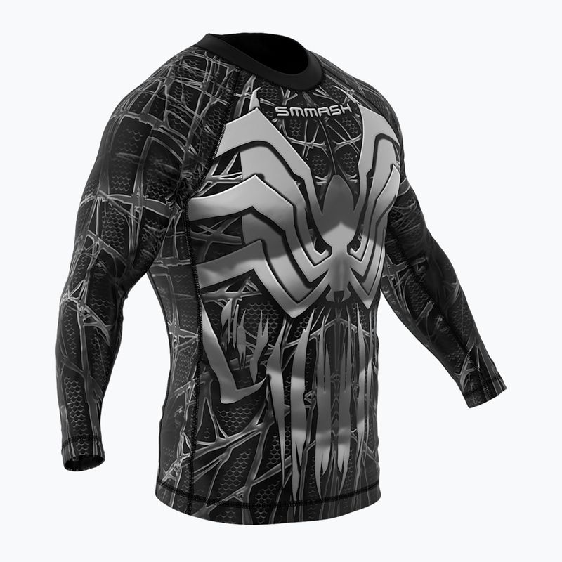 SMMASH Venomous férfi hosszú ujjú rashguard fekete-fehér RSO3 4