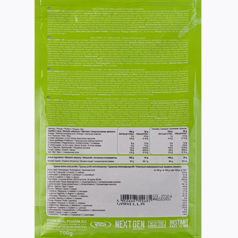 Real Pharm Real Casein 700g Vanília 700681 2