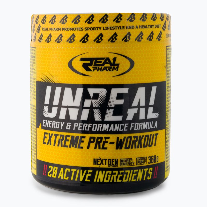 Real Pharm Unreal edzés előtti 360g fekete ribizli citrom 700957