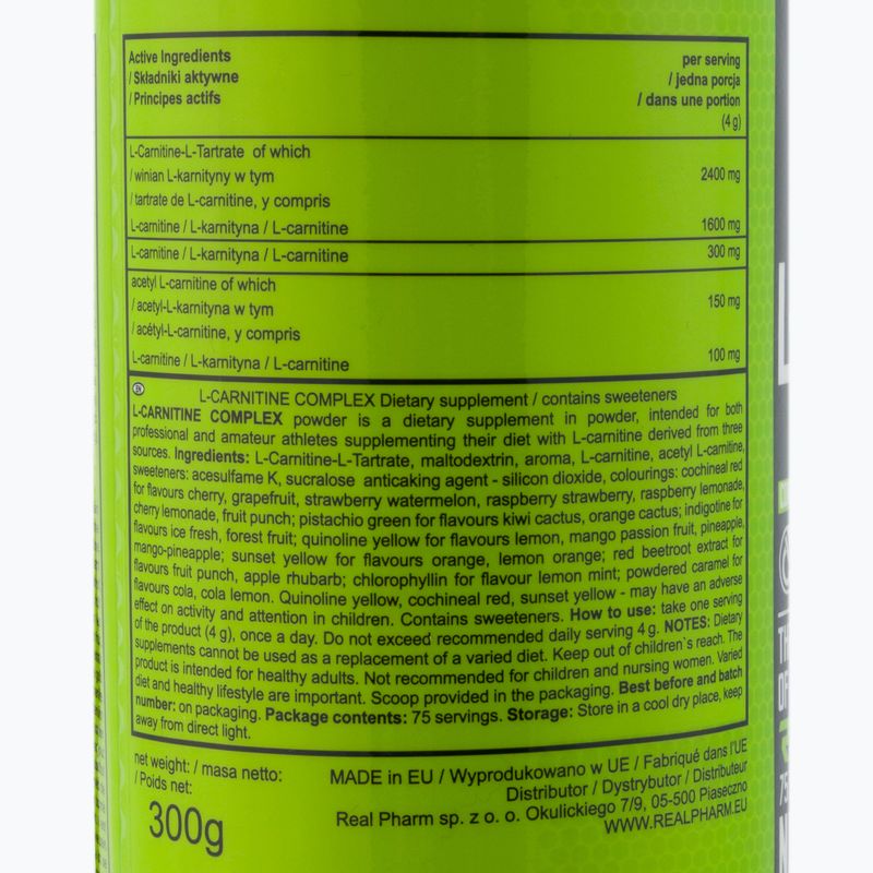 L-karnitin komplex Real Pharm zsírégető 300g citrom-narancs 703743 2