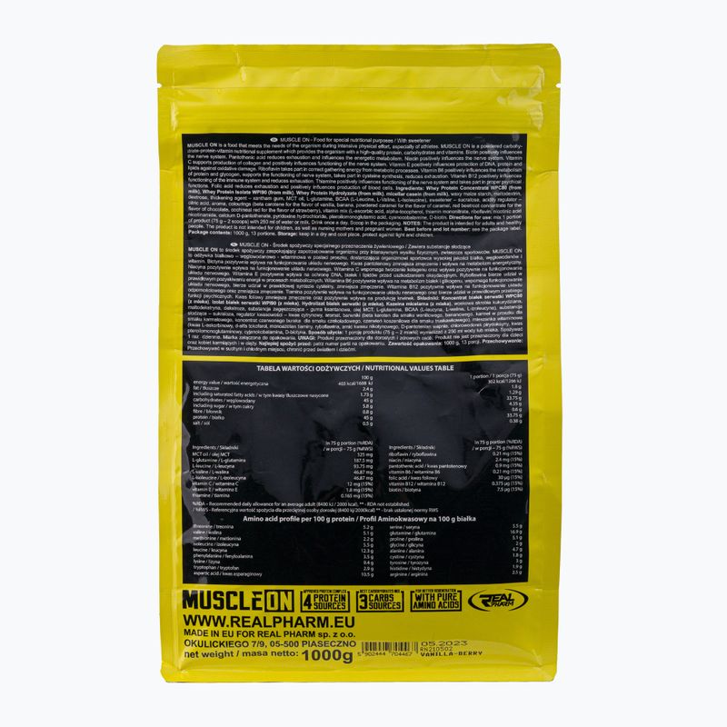 Gainer Real Pharm Muscle ON 1000g vanília bogyós 704467 2