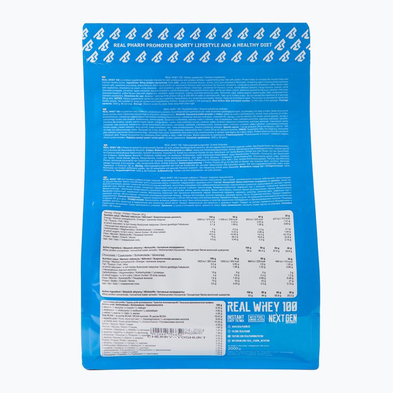 Fehérjében gazdag Real Pharm Real 2000g meggyes joghurt 706652 2