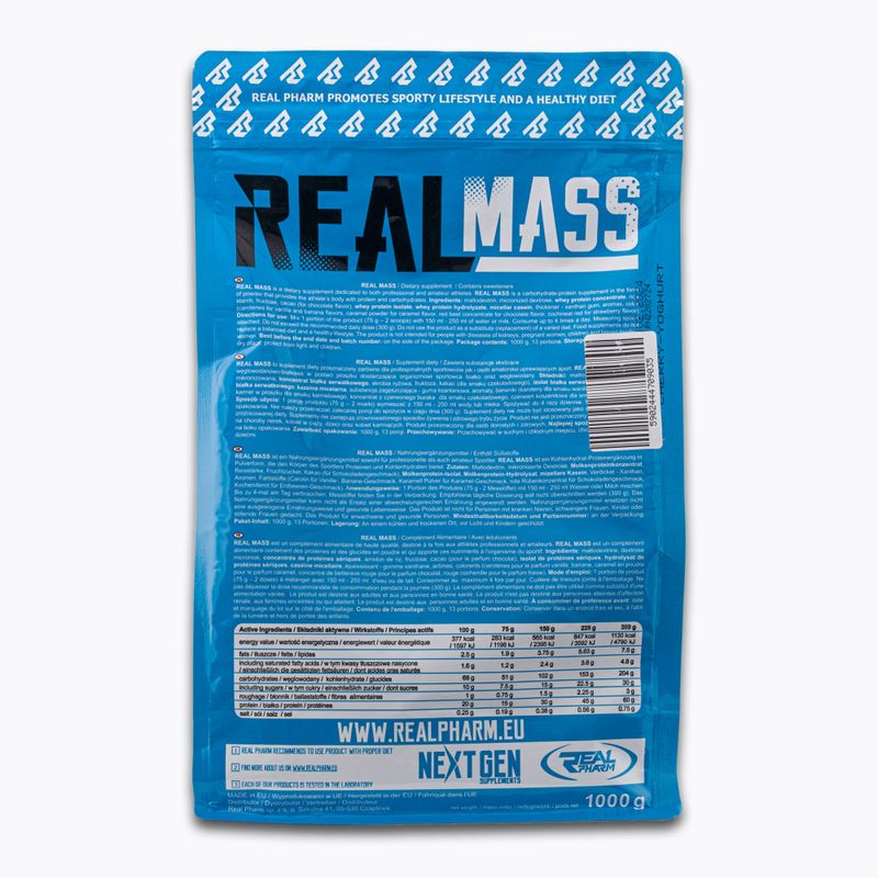 Real Pharm Gainer Real Mass 1kg cseresznye joghurt 709035 2