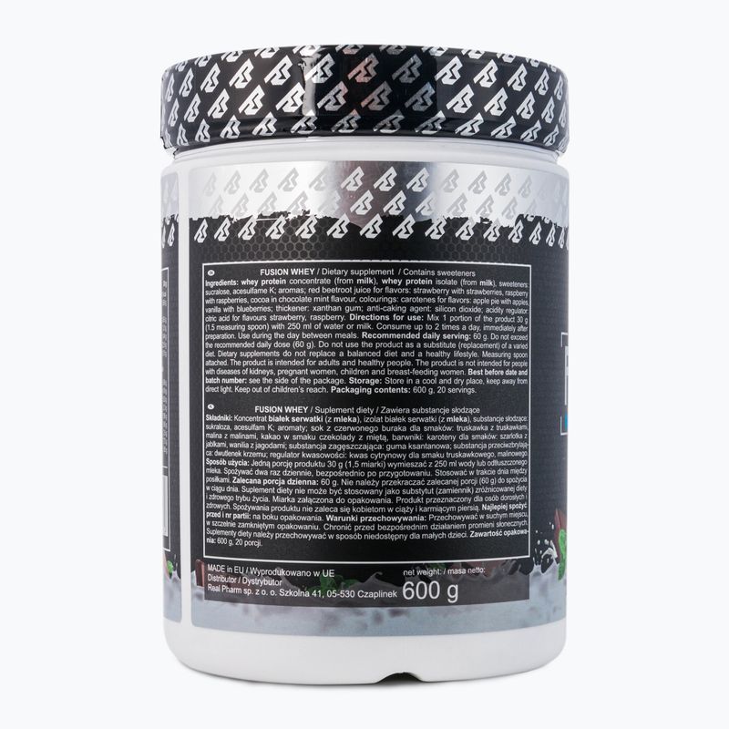 Real Pharm Fusion 600g csokoládé-menta 709356 fehérje kiegészítő 3