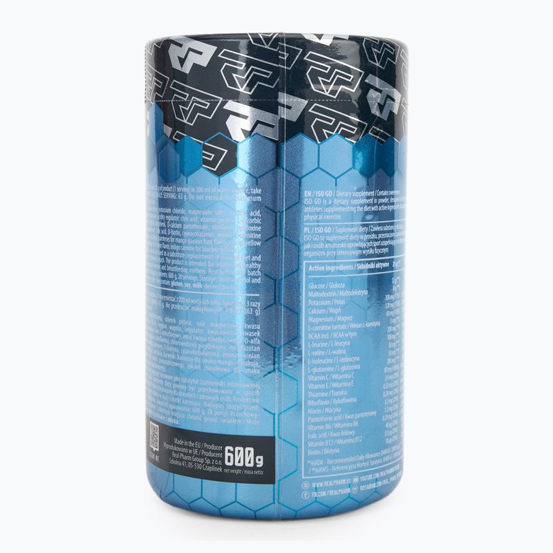 Izotóniás ital Real Pharm ISO GO 600 g citrommal 2