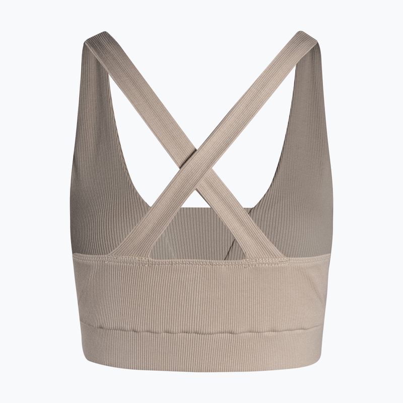 Női edzőmelltartó Carpatree Mellow Rib bézs CPW-SB-179-BE 2