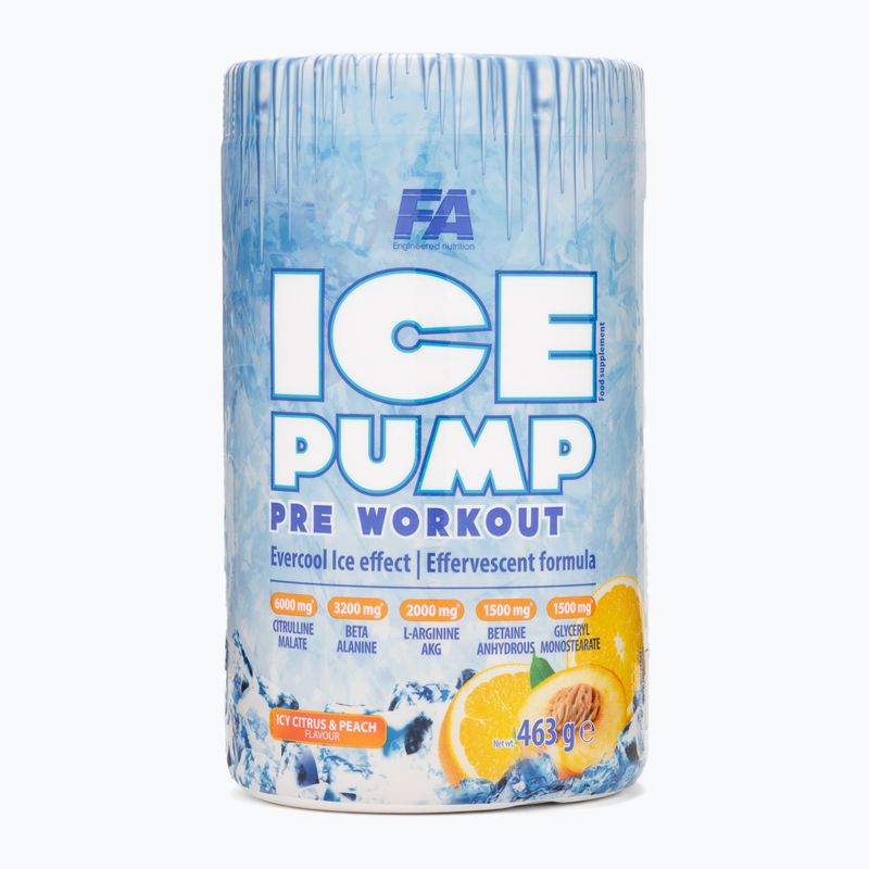 Fitness Authority edzés előtti edzés Fa Ice Pump Pre Workout 463 g jeges citrus/barack