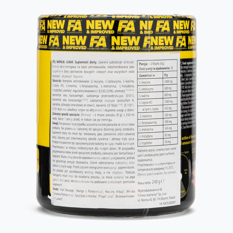 Aminosavak Fitness Authority Napalm Leaa9 240 g sicilian lime 2