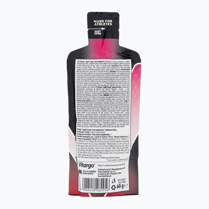 Energiagél Fitness Authority FA Vitargo Liquid Energy 60 g strawberry 2