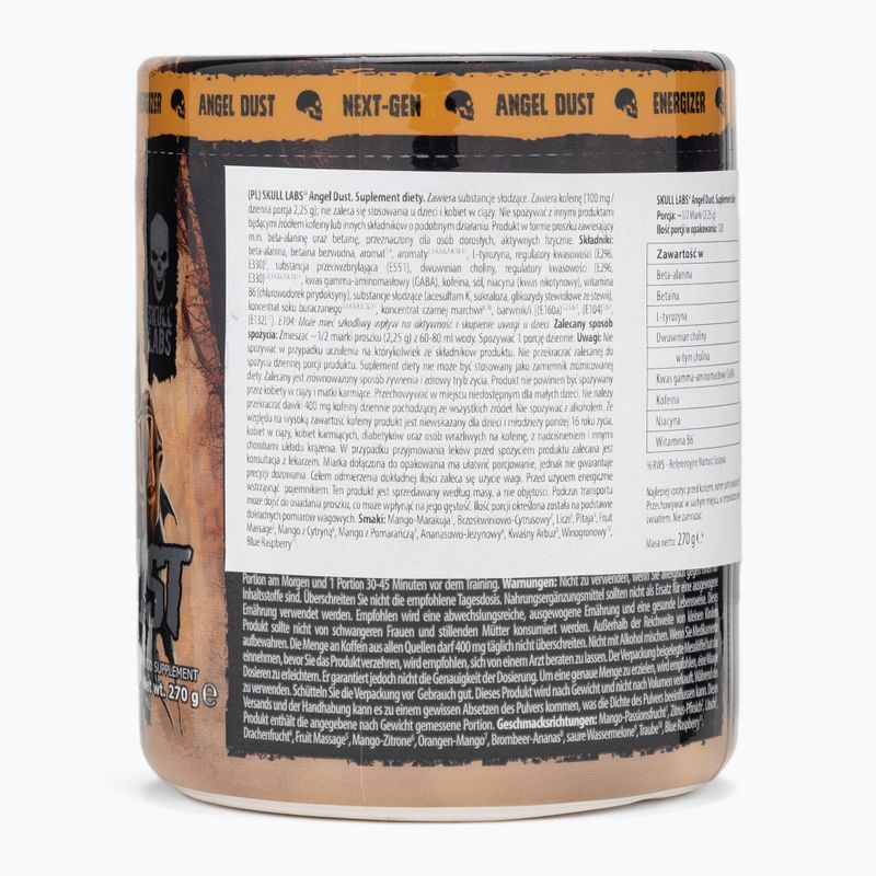 Edzés előtti táplálékkiegészítő Fitness Authority Skull Labs Ange Dust 270 g mango/lemon 3