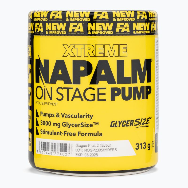 Edzés előtti táplálékkiegészítő Fitness Authority Napalm On Stage Pump 313 g dragon fruit