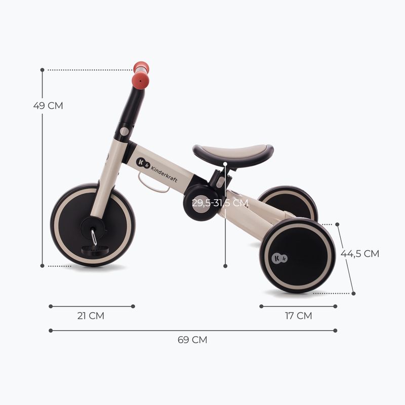 Kinderkraft terepjáró tricikli 4TRIKE szürke 13
