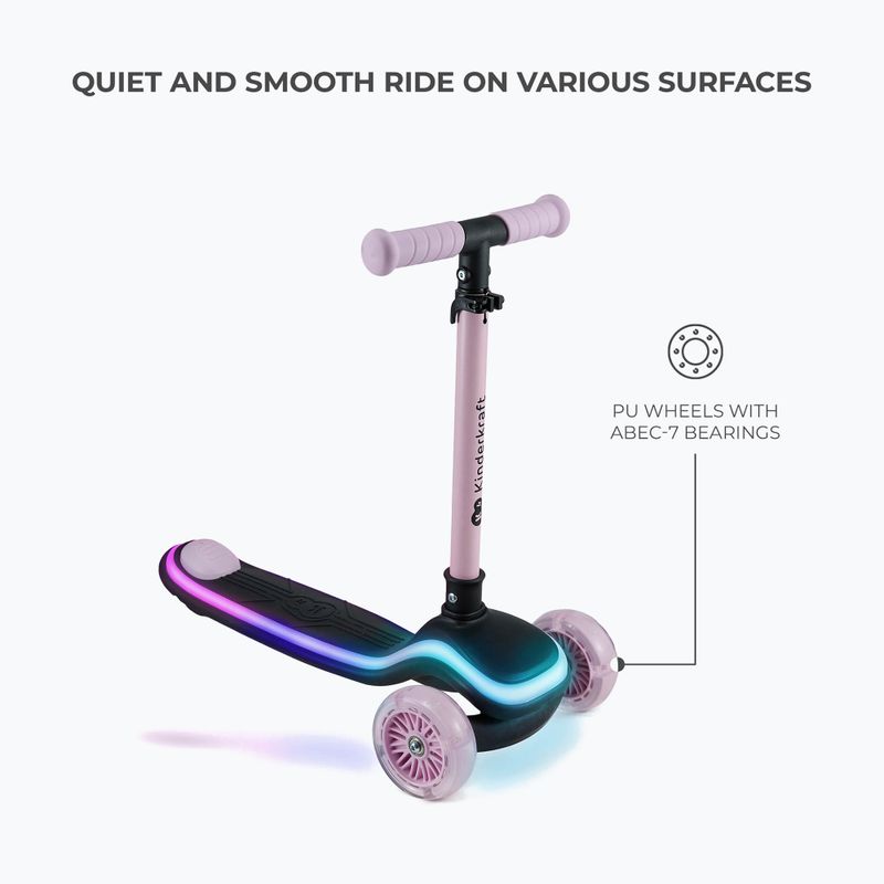 Gyermek háromkerekű roller Kinderkraft Raket pink 6