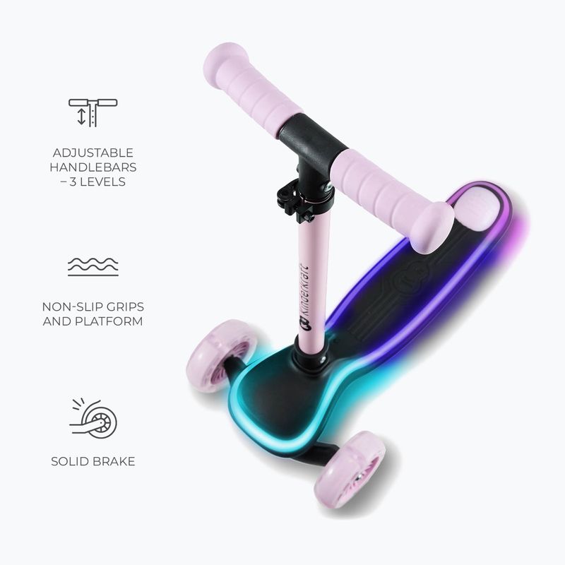 Gyermek háromkerekű roller Kinderkraft Raket pink 7