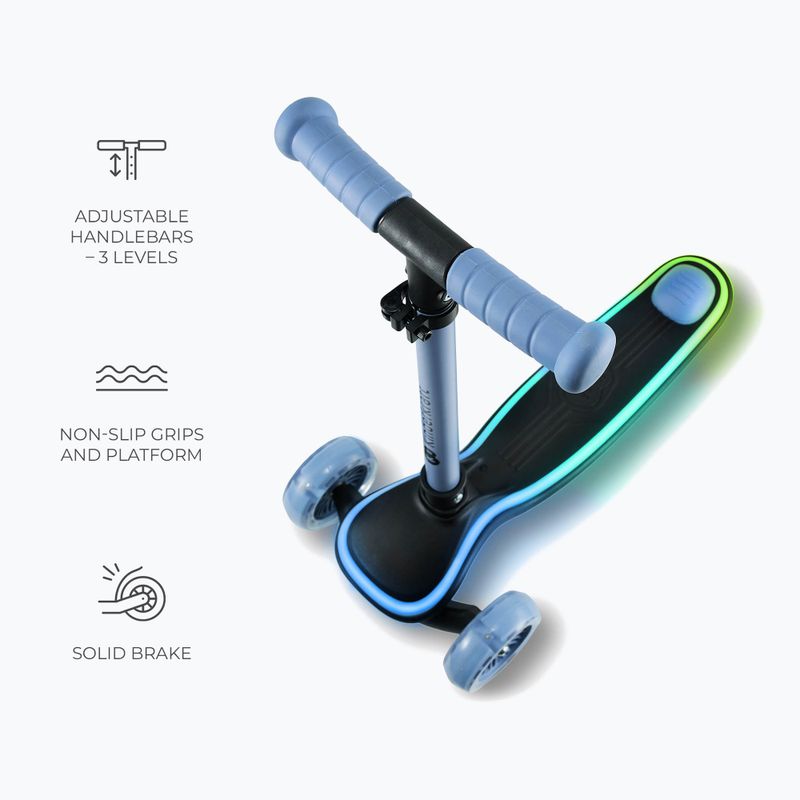 Gyermek háromkerekű roller Kinderkraft Raket blue 7