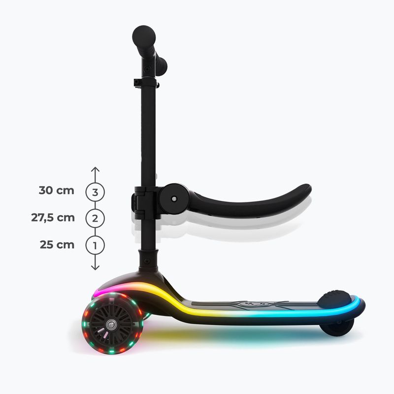 Gyermek háromkerekű roller Kinderkraft Raket Up black 11