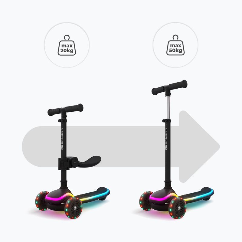 Gyermek háromkerekű roller Kinderkraft Raket Up black 13