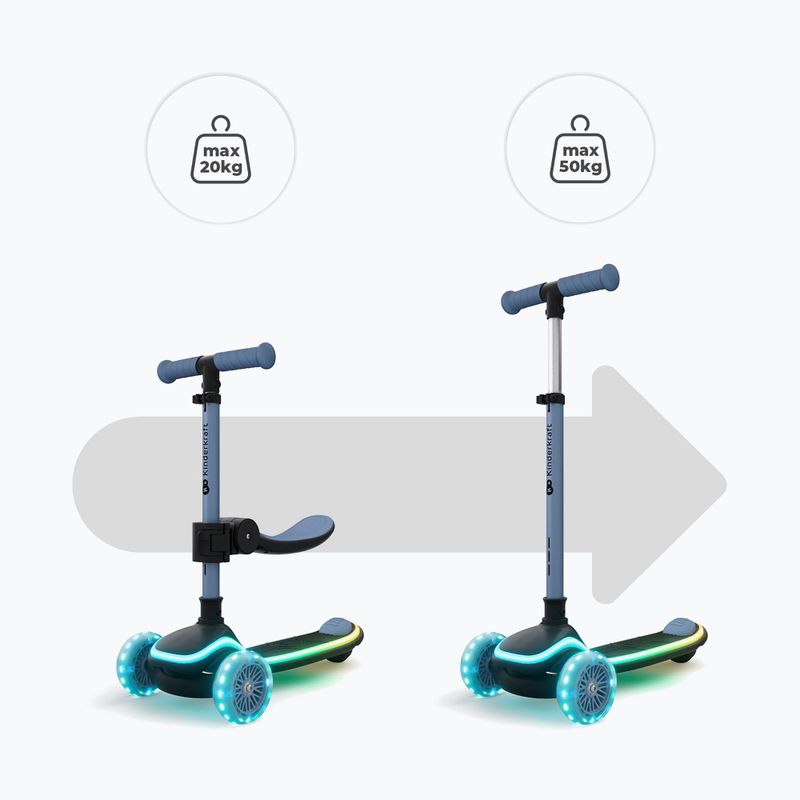 Gyermek háromkerekű roller Kinderkraft Raket Up blue 10