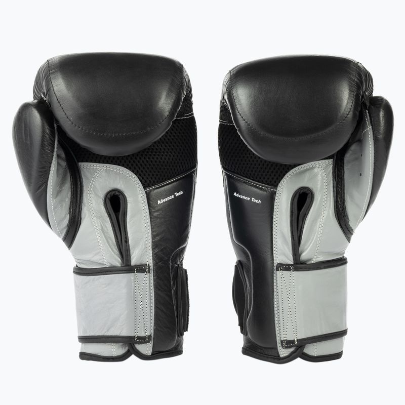 Bushido Muay Thai bokszkesztyűk természetes bőr fekete ARB-431sz-14oz 2