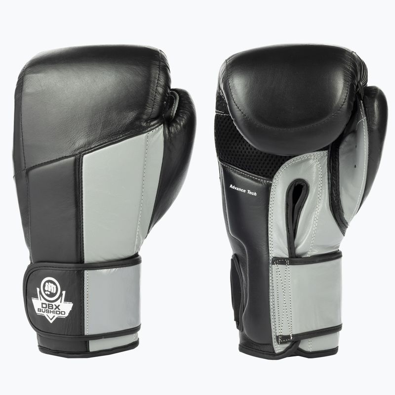 Bushido Muay Thai bokszkesztyűk természetes bőr fekete ARB-431sz-14oz 3