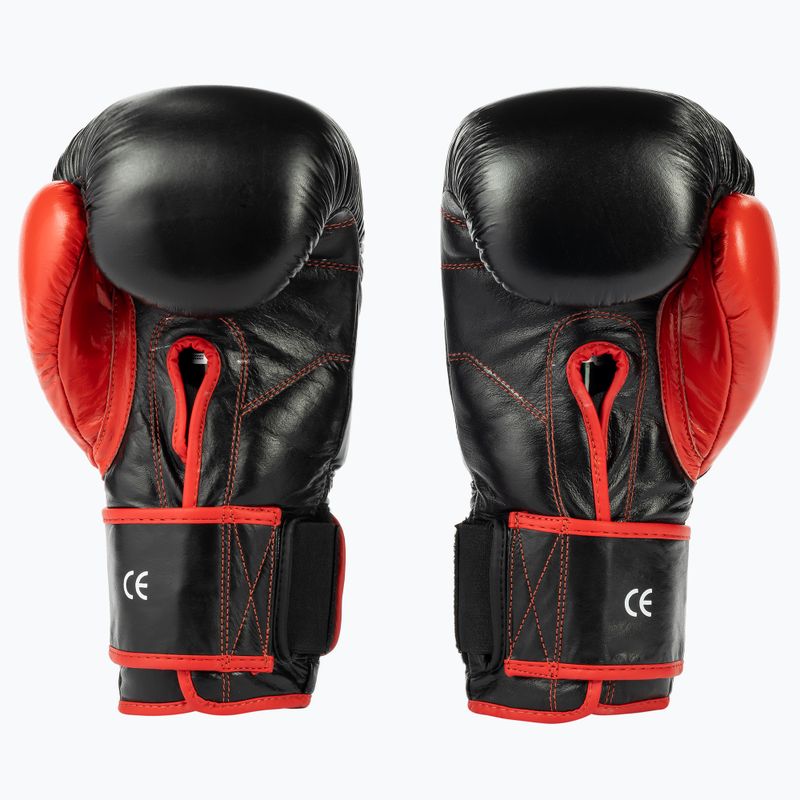 Bushido férfi sparring kesztyű bőr fekete ARB-415 14oz 2