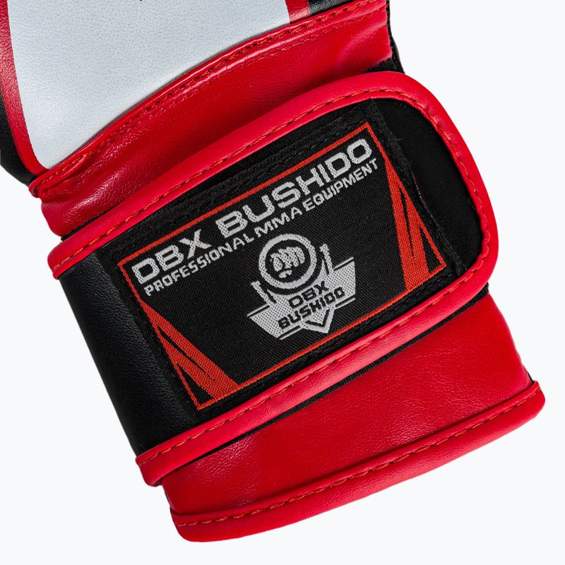 Bushido ARB-407v2 gyermek bokszkesztyűk fekete és piros 5