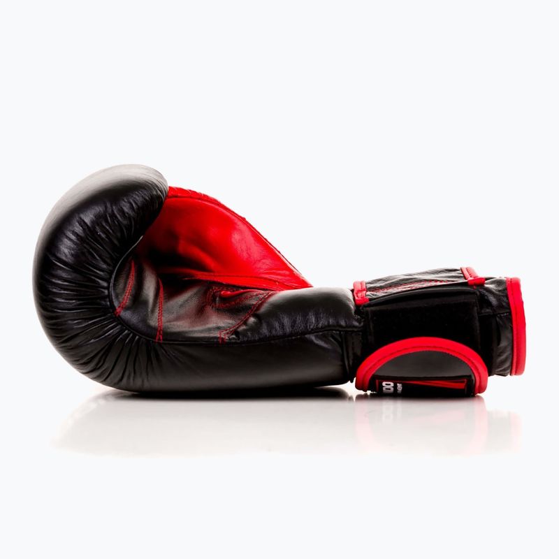Bushido férfi sparring kesztyű bőr fekete ARB-415 14oz 9