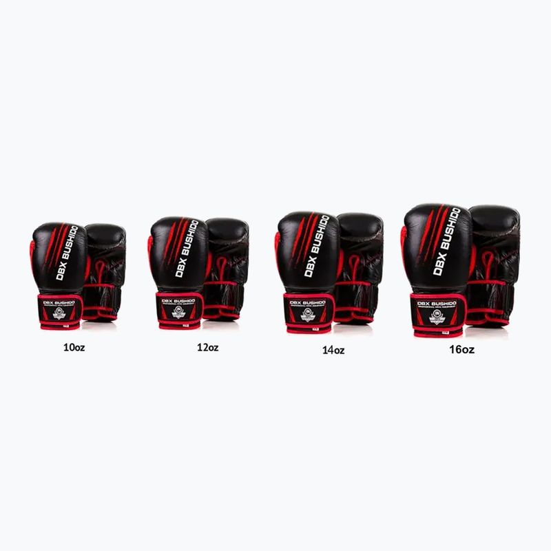 Bushido férfi sparring kesztyű bőr fekete ARB-415 14oz 15