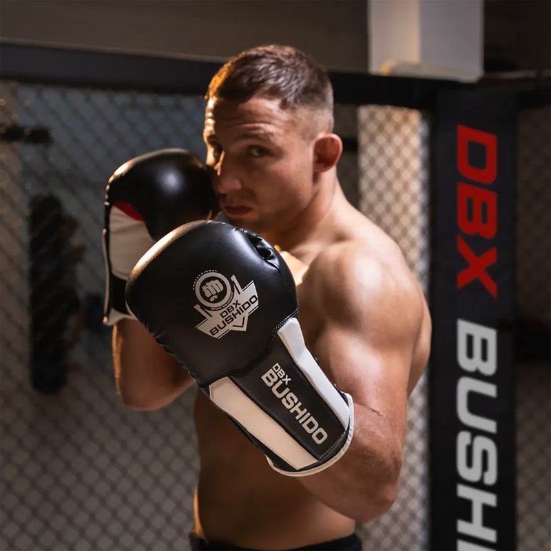 Bokszkesztyűk BDX BUSHIDO B-3W czarne/białe 15