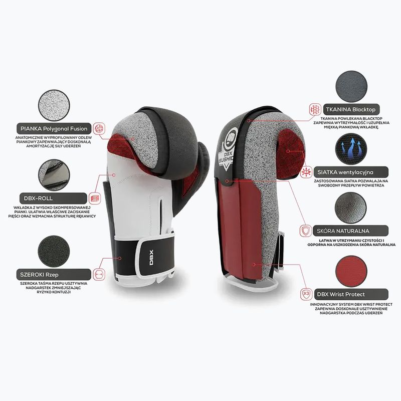 Bushido bokszkesztyűk Wrist Protect rendszerrel fekete Bb2-12oz 17