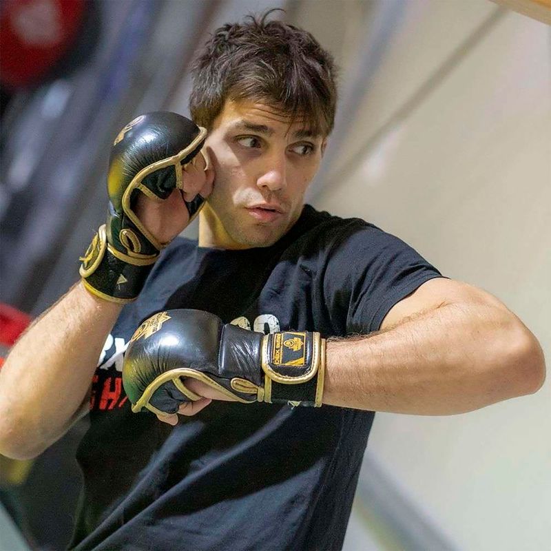 Bushido MMA edzés sparring kesztyű bőr fekete Arm-2011D-L 13