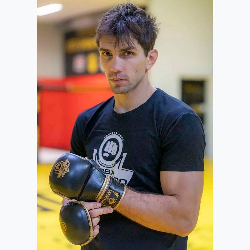 Bushido MMA edzés sparring kesztyű bőr fekete Arm-2011D-L 14