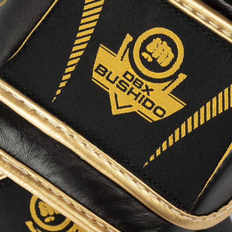Bushido bokszkesztyűk természetes bőr fekete B-2v13-10oz 5
