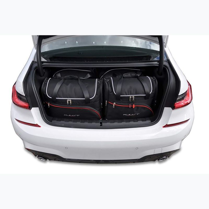 KJUST BMW 3 Limousine Hybrid 2019+ 4 darabos fekete csomagtartó táska készlet 14