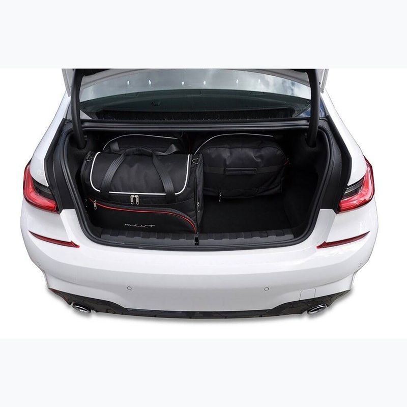 KJUST BMW 3 Limousine Hybrid 2019+ 4 darabos fekete csomagtartó táska készlet 15