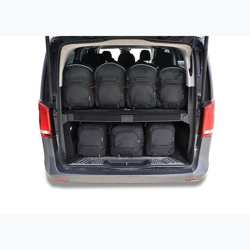 KJUST Mercedes-Benz EQV Extra hosszú csomagtér táska szett 2020+ 7 db fekete 9