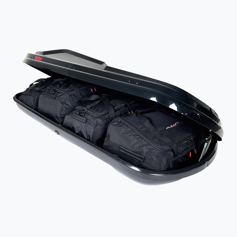 KJUST Montblanc Altitude 350 tetőcsomagtartó táska készlet 4 db fekete