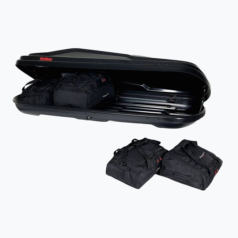 KJUST Montblanc Altitude 350 tetőcsomagtartó táska készlet 4 db fekete 3