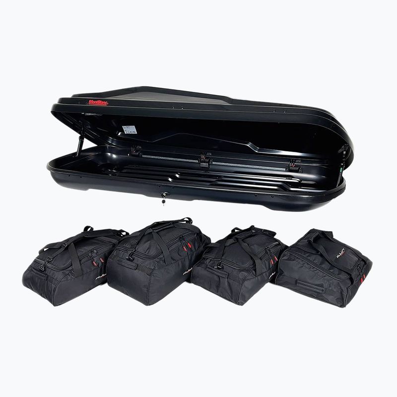KJUST Montblanc Altitude 350 tetőcsomagtartó táska készlet 4 db fekete 5