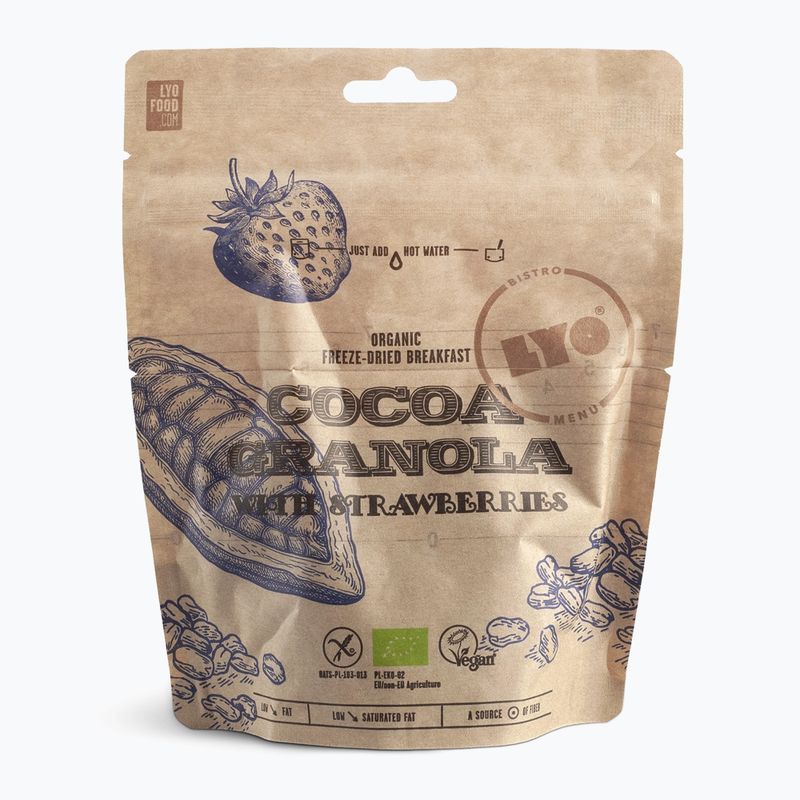 Fagyasztva szárított élelmiszer LYOFOOD Kakaós müzli eperrel 270 g