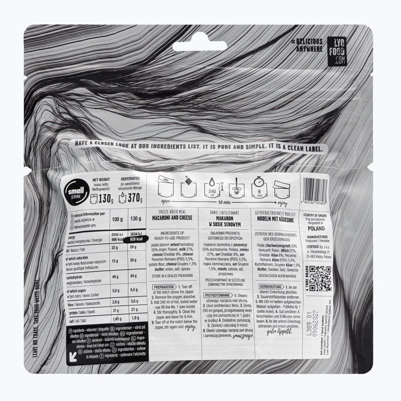 Fagyasztva szárított élelmiszer LYOFOOD Mac & Cheese LF-7807 2