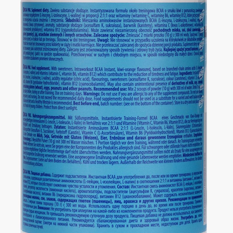 BCAA 6PAK aminosavak 400g narancs-kiwi PAK/013#POMKI 2